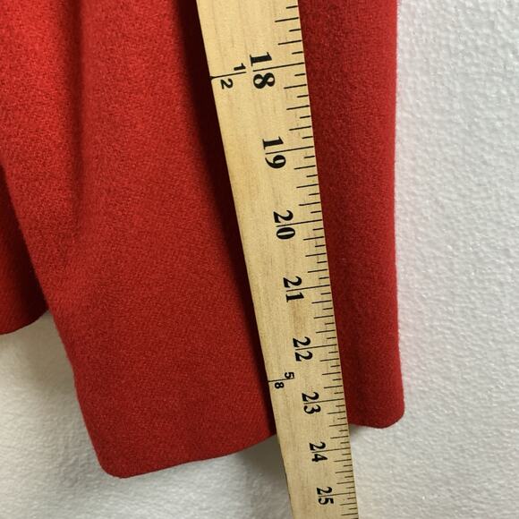 Vintage Womens 100% Wool Double Breasted Blazer Sz 16 Red Old Money Gold Button - Picture 7 of 14